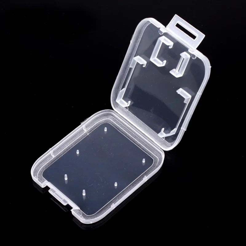 2000pcs Transparent Clear Standard Boxes SD SDHC Memory Card Case Holder Box Storage Carry Storage for SD TF Card