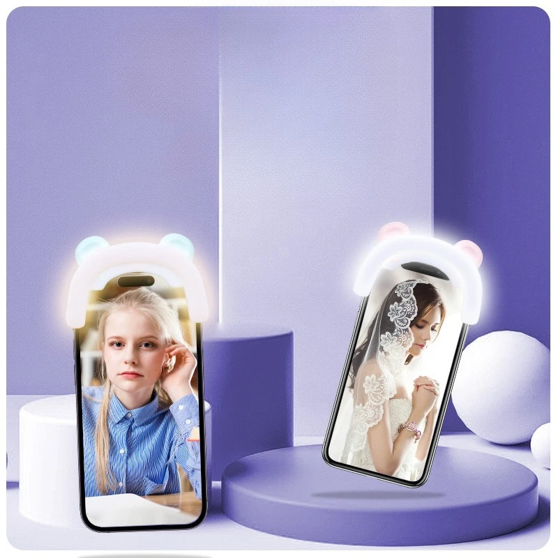 

Mobile phone filling light Semicircular selfie charging LED light