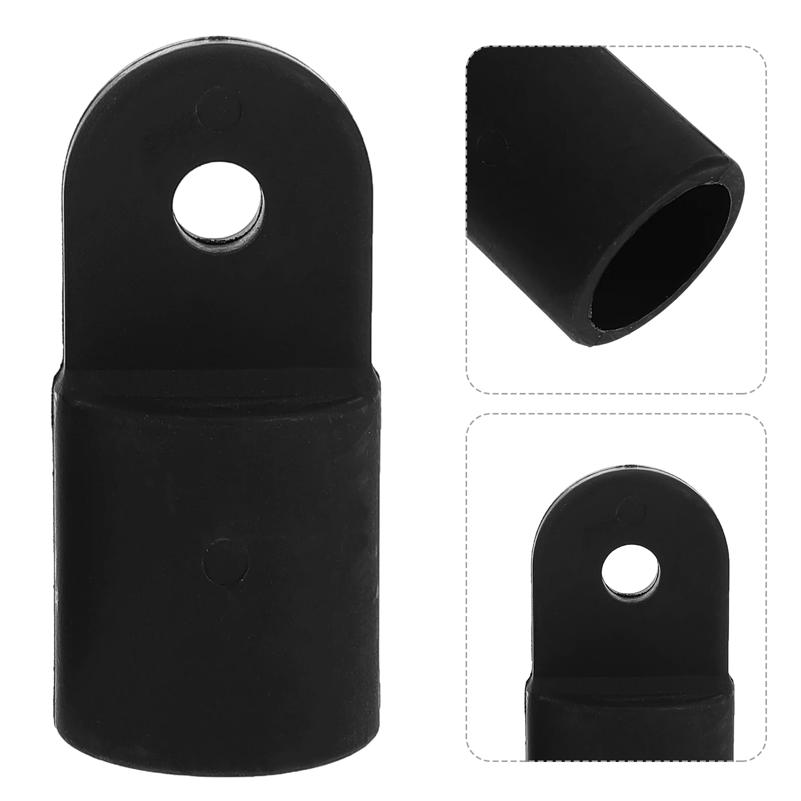 

2 Pcs Sliding Sleeve Cap Top Eye End Bimini Fittings Accessories Cover 630X280X280CM Parts Replacement Boat Canopy Black