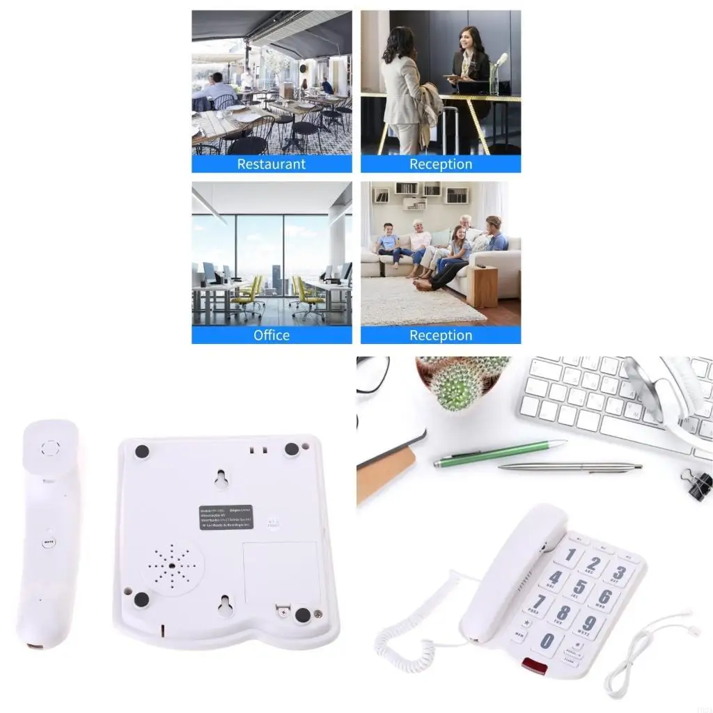 193A PK3000 Big Button Landline Phone Desktop Telephone- Amplified Sound