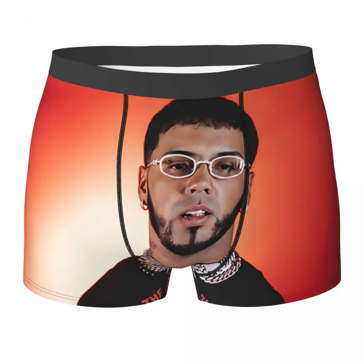 

Нижнее белье Anuel AA, пуэрториканский певец, сублимационные шорты-боксеры, мужские трусы высокого качества, сексуальные шорты, трусы, подарок на день рождения
