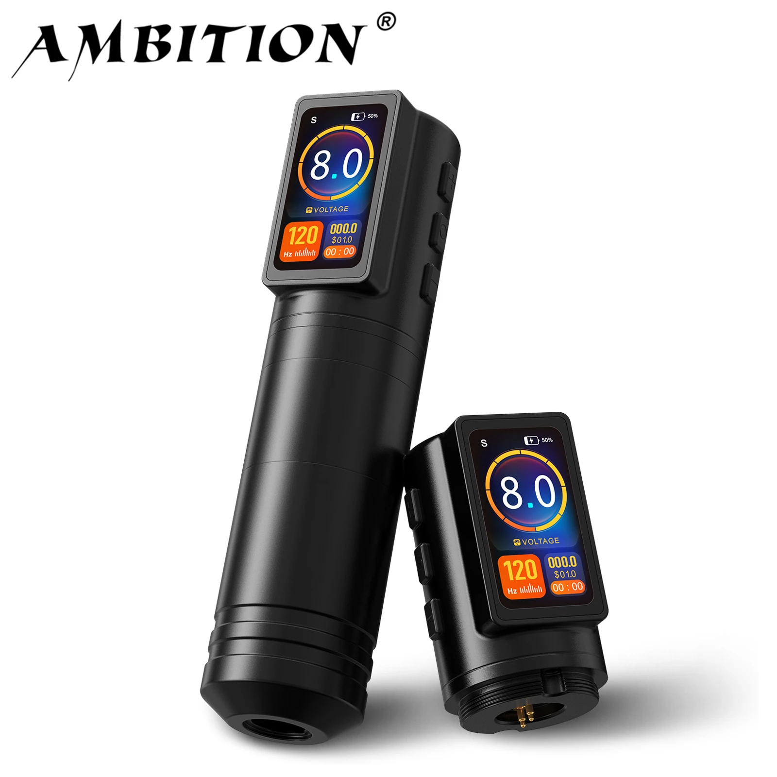 

Ambition Ninja Max Stroke 4,0 + 4,0 мм Профессиональная беспроводная машина для татуировки Бессердечный двигатель 2000 мАч Аккумулятор высокой емкости Ручка для татуировки