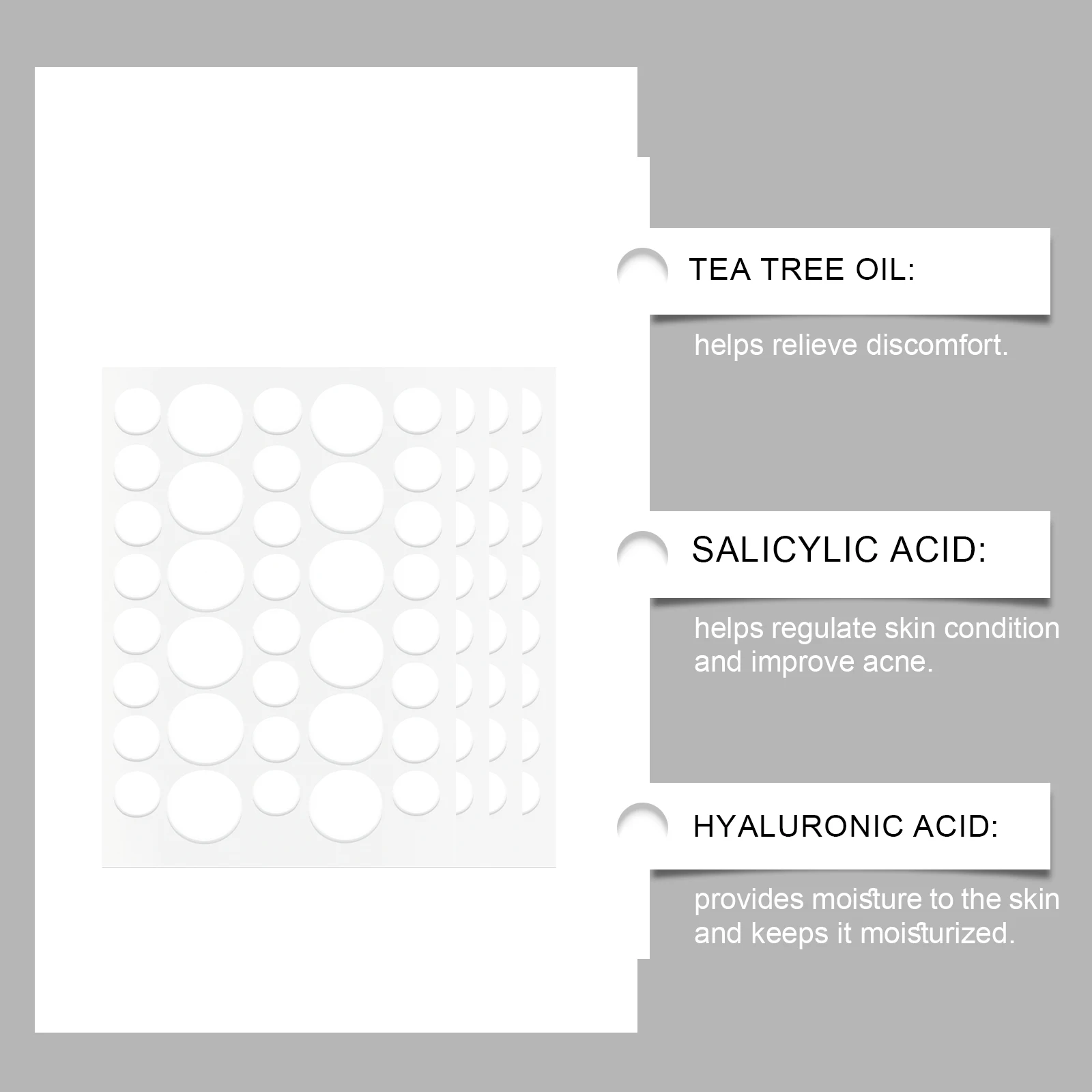 Tea Tree Oil Facial Acne Patch Hydrocolloid Face Skin Care High Fit Not Easy Fall off Breathable Covering Spot Invisible Sticker