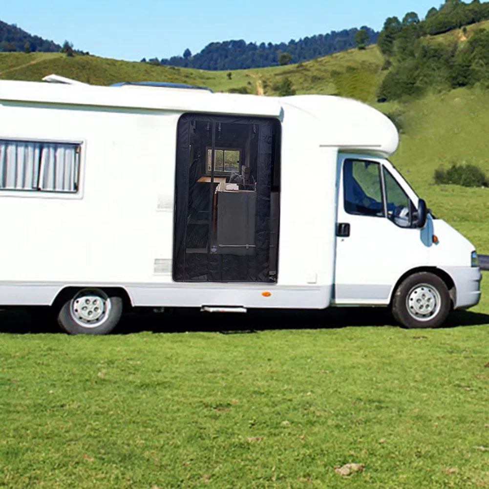 

Magnetic Caravan Fly Screen Breathable Insect Mosquito Screen RV Mosquito-proof Door Curtain for Camper Sliding Door Back