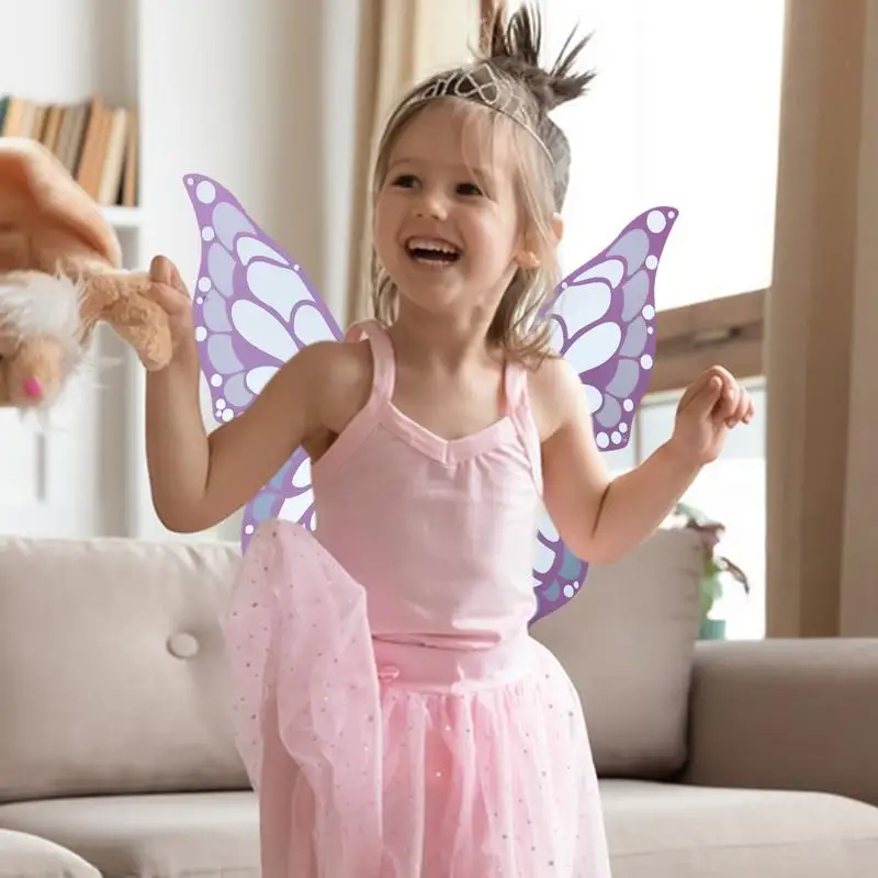 Butterfly Wings with Light Music Electrical Elf Wings Glowing Angel Wing Cool Outdoor Toys Girls Happy Birthday Party Deco