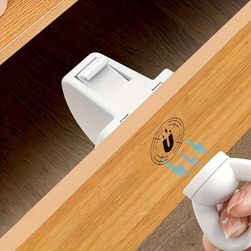 

Magnetic Baby Safety Locks - Invisible Cabinet Lock No Drill for Drawers/Cabinets, Child Proof Anti-Theft Home Security