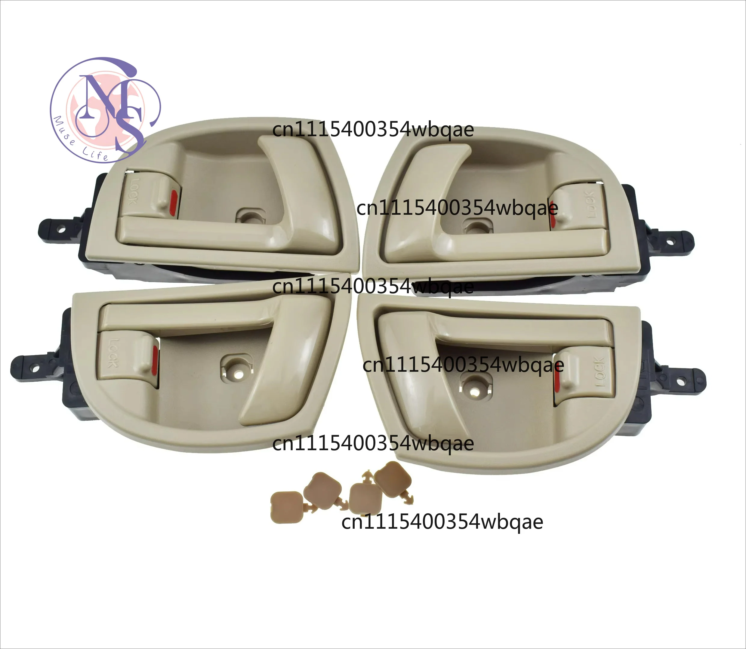 ZOCI- 1/2/4Pcs Beige Interior Door Handle Front Rear Left Right for Santa Fe 2.4L 3.5L 2007-2012