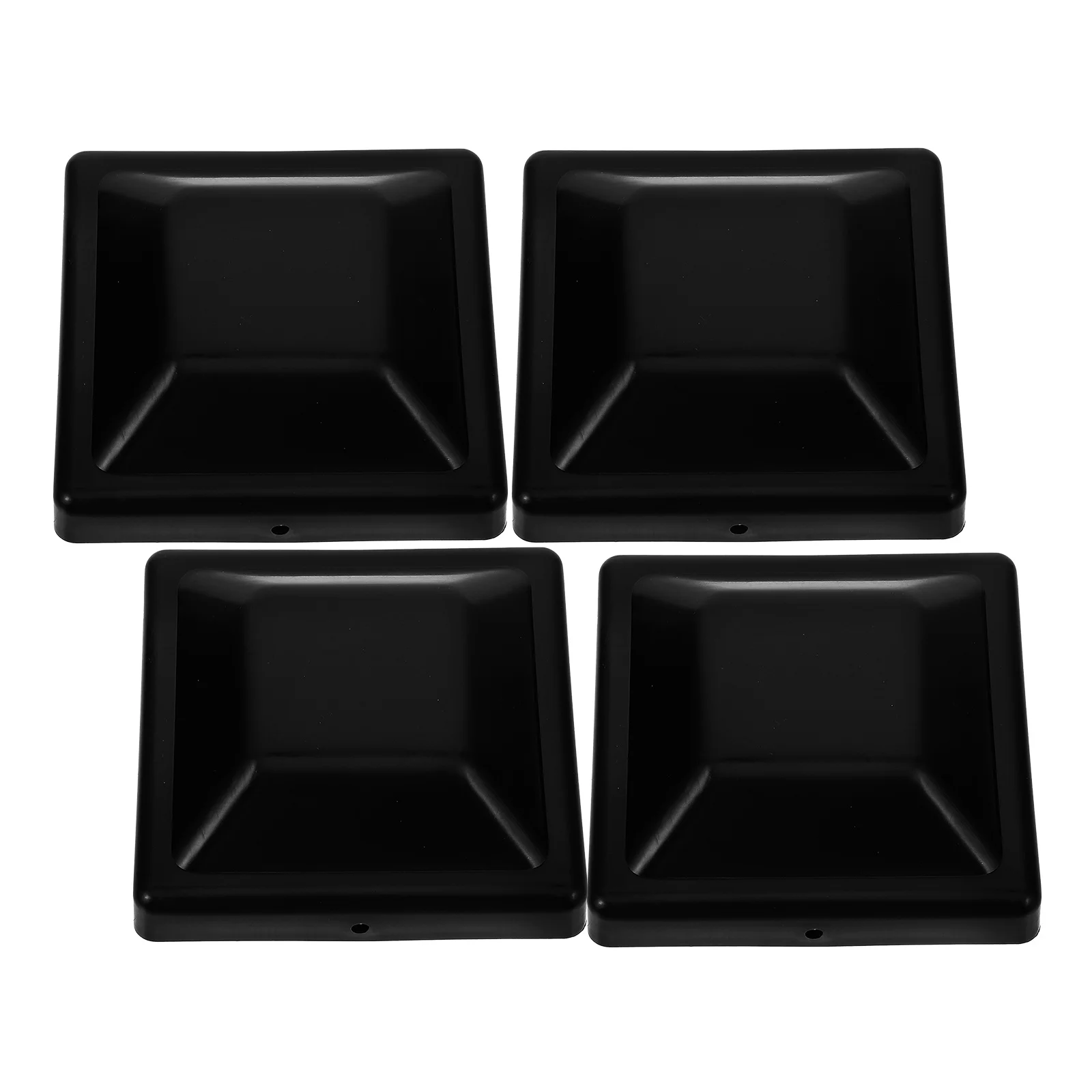 

4 set Fence Post Caps 4 Inch Plastic Column Cover Decorative Black Protector Guardrail Parts Anti Rust Weather Resistant
