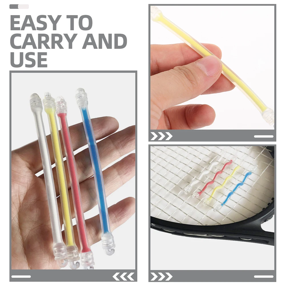 

8pcs Tennis Racket Silica Gel Vibration Dampener Lightweight Tennis Accessories Racquet Shocking Absorbers