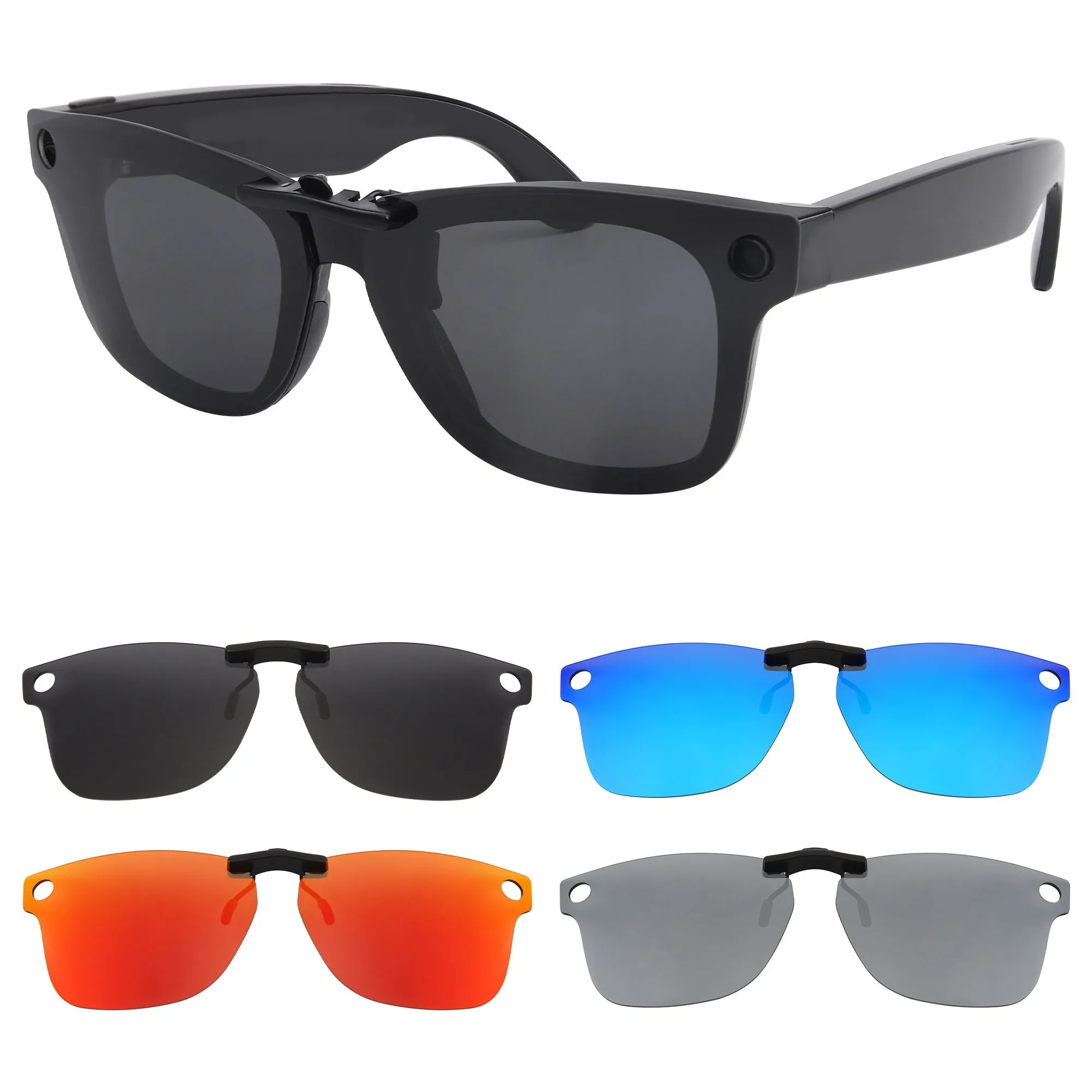 

Rarayvix Polarized Clip-on Sunglasses Lenses Compatible with Ray-Ban Meta Wayfarer RW4006 50mm UV Protection Sunglasses