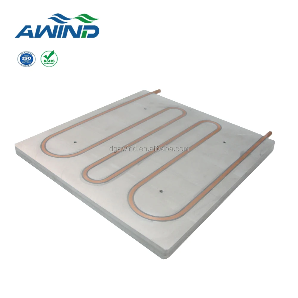 High performance custom aluminum liquid cold plate heat sink with copper tube industry water cooled cooling heatsink radiator