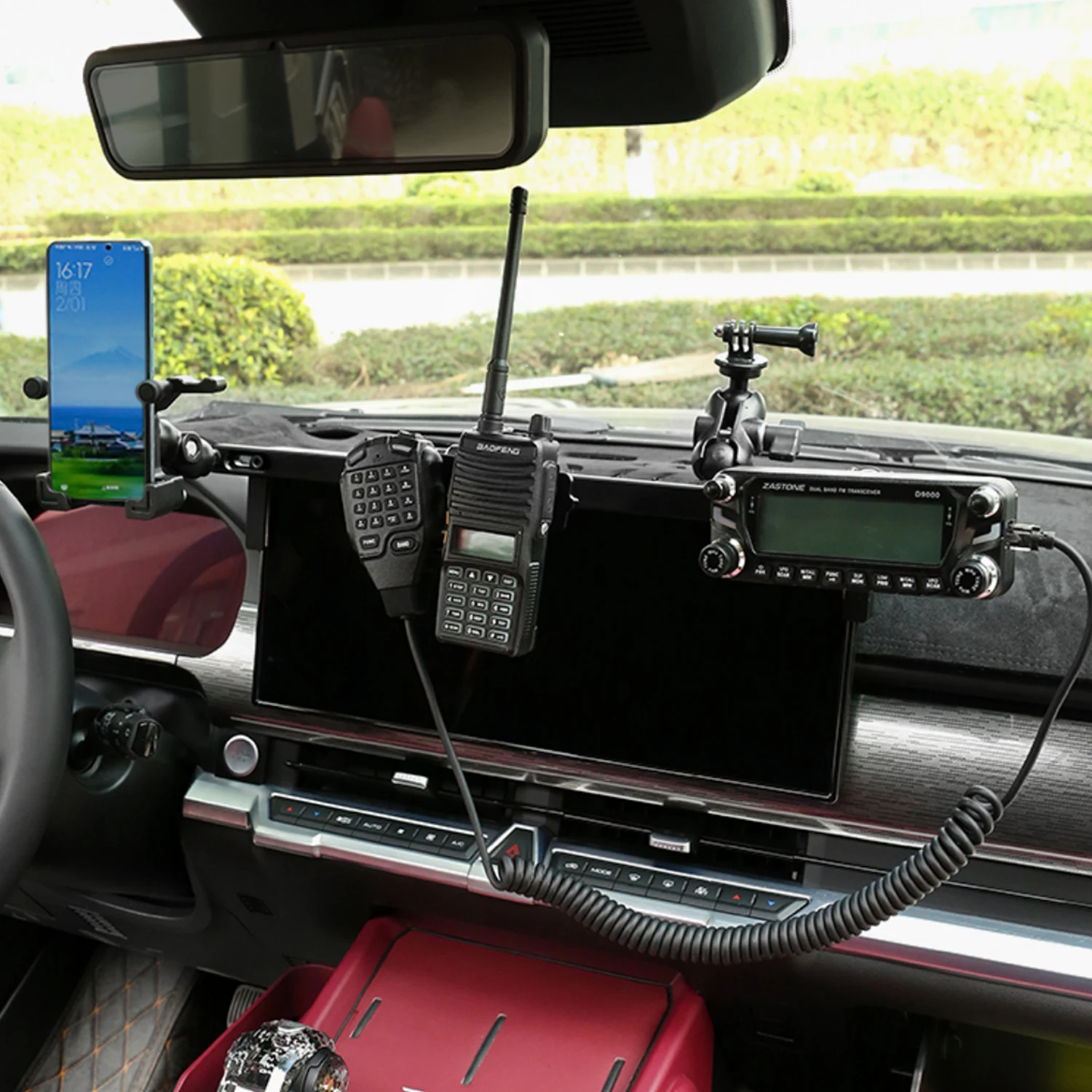 For GMW Tank 400 2023 2024 2025 Console Phone Holder Dashboard Mount Adjustable Rotational Multi-Function Bracket Kit