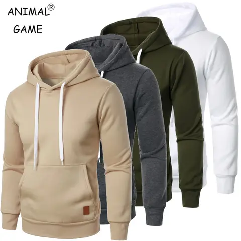 남성 캐주얼 후드 칼라 드로스트링 후드 티 스웨터 긴 소매 셔츠 야외 streetwear 솔리드 컬러 경량 풀오버
