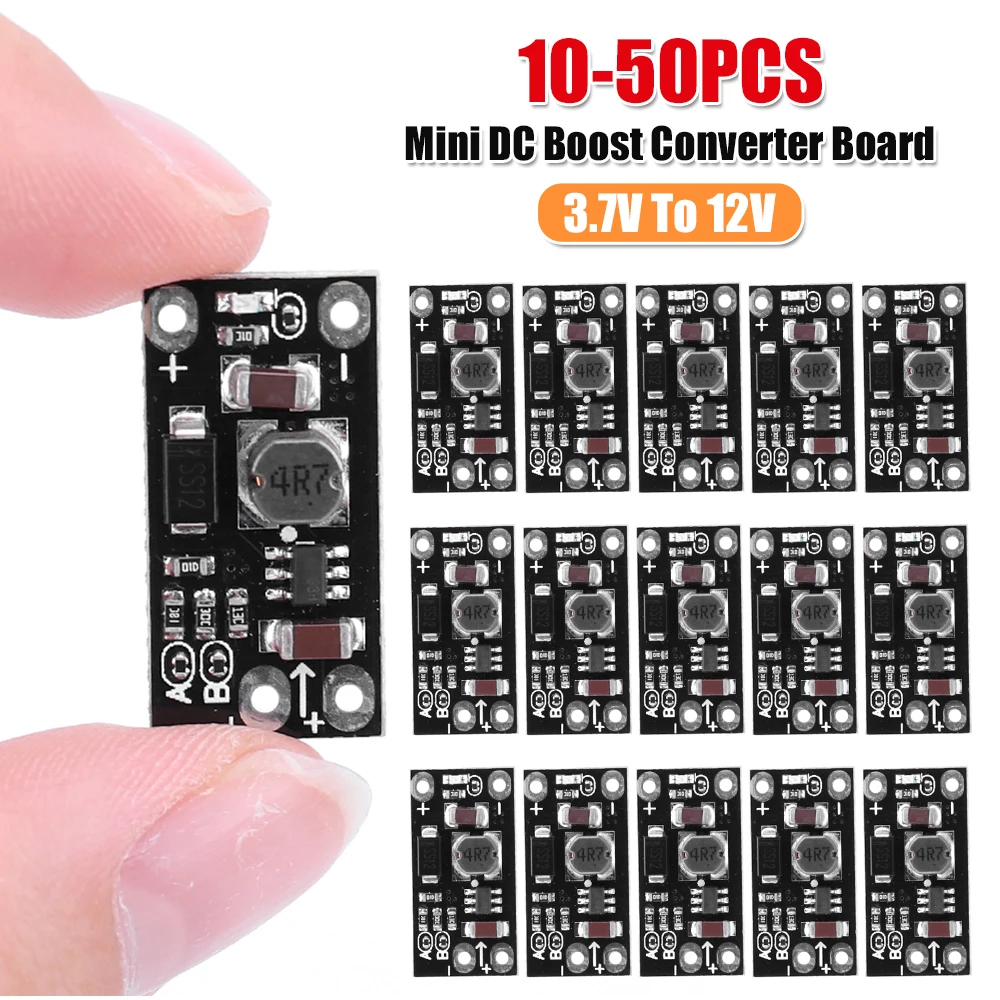 

3.7V To 12V Mini DC Boost Converter Board Lithium Battery Boost DC Step Up Module Voltage Regulator Voltage Boost Module