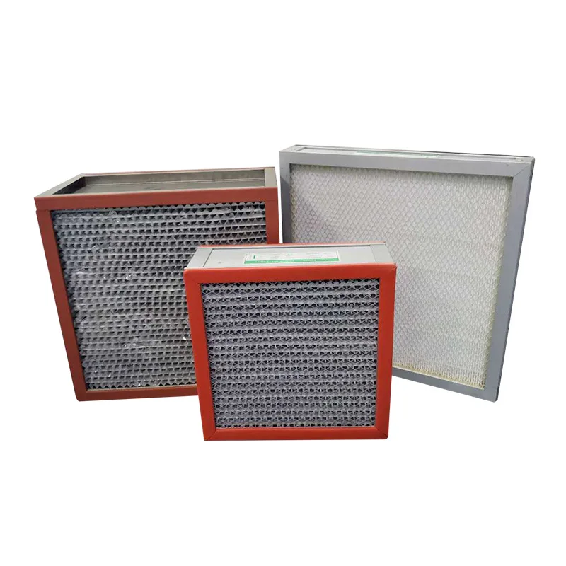 High temperature resistant high efficiency filter with baffle sub high efficiency purification  dust removal W type trend filter