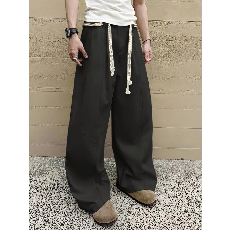 

FGKKS брендовые новые мужские брюки, модные свободные стильные удобные хлопковые брюки в японском стиле, мужские однотонные брюки