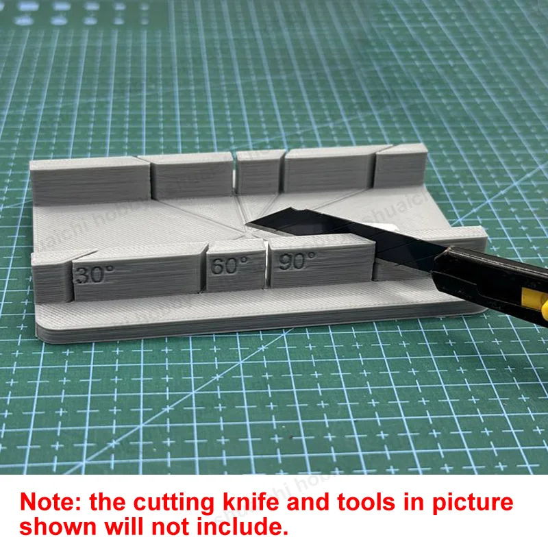 30/45/60/90 Gradi Multi-angolo Aiuto di Taglio 9.9x4cm Frese di Fissaggio Modello Stampato 3D Strumenti Artigianali per Diorama FAI DA TE Fare Parti