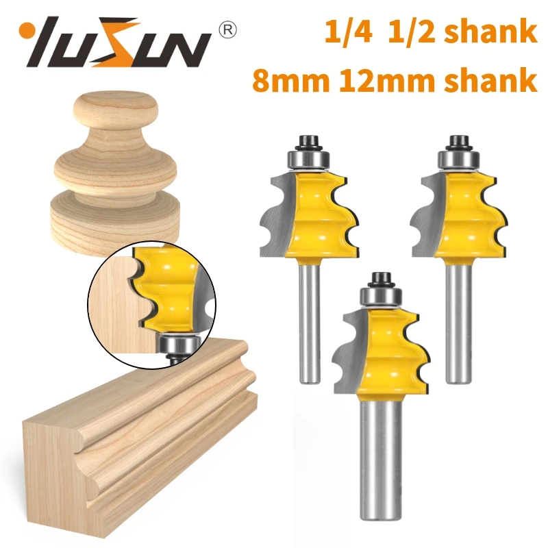 

YUSUN 1PC 6.35MM-12.7MM Shank Architectural Molding Bit Router Bit Woodworking Milling Cutter For Wood Bit Face Mill