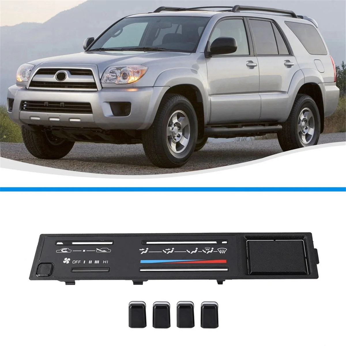 55519-89143 لوحة تحكم في سخان السيارة مع 4 مقابض مناسبة لسيارة Toyota Pickup 4Runner 1988-1984