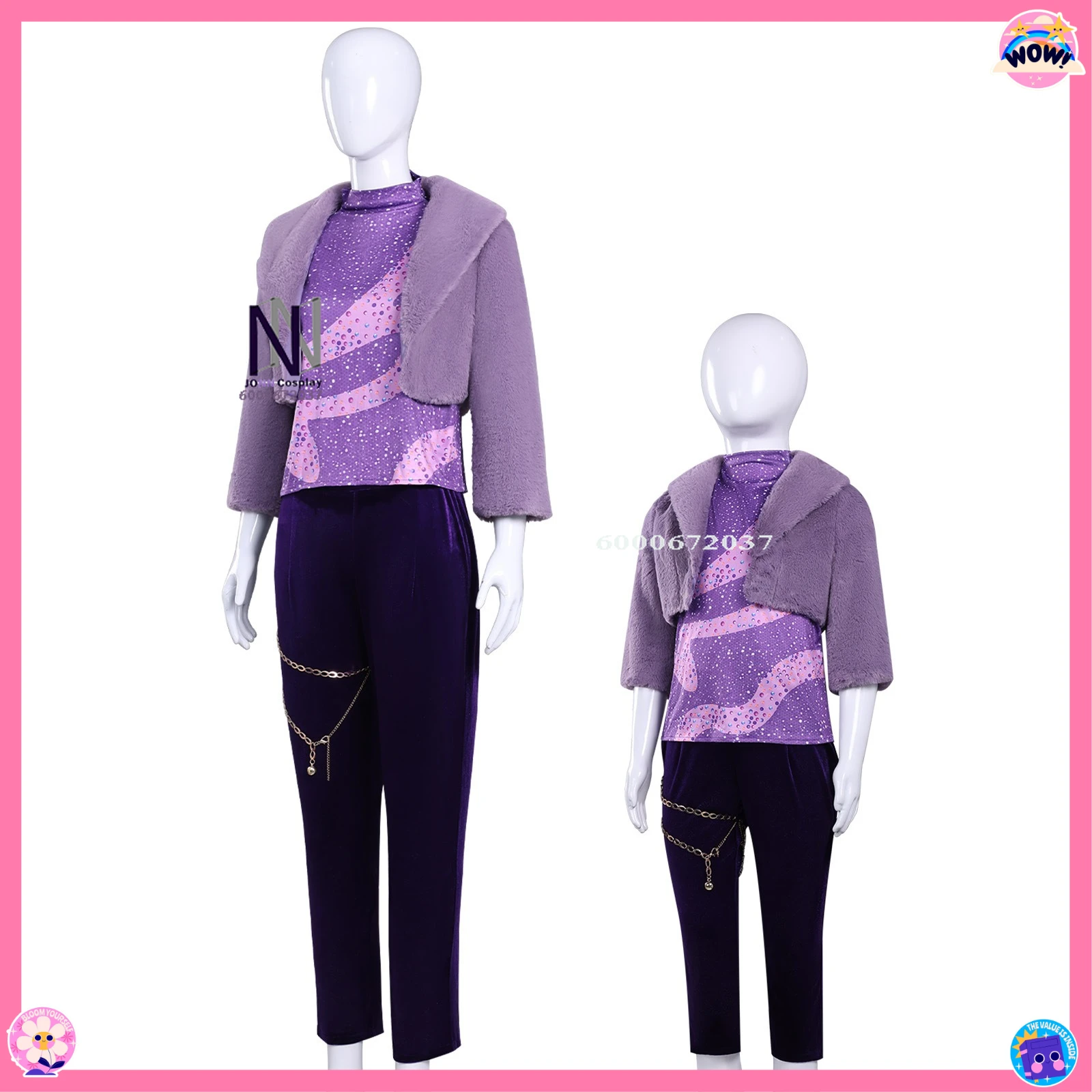 

New Arrival Movie Cosplay Costume Anime Gazelle Role Playing Purple Stage Uniform Women Adult Child Comic Con Halloween Party