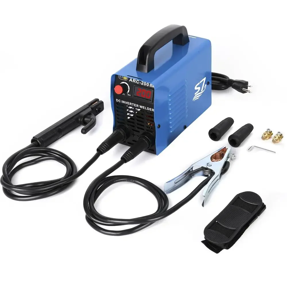 200Amp 110V Inverter Welder LCD Display Portable ARC Machine Hot Start Overload Protection Stable Arcs Lightweight Transport