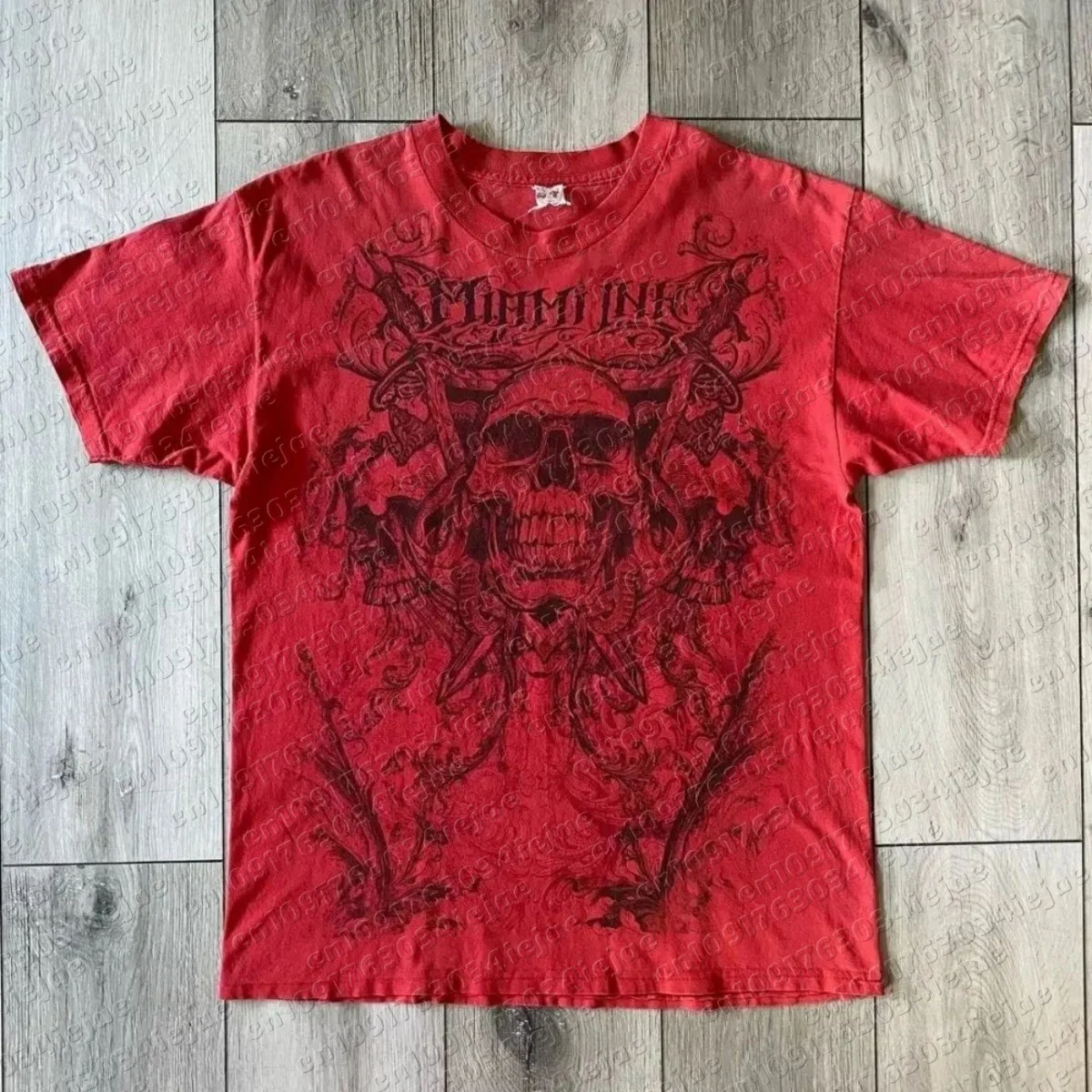 Europäisches und amerikanisches Herren-T-Shirt für den Sommer, Gothic-Design mit Schädel-Print, bequem, atmungsaktiv, Rundhalsausschnitt, Outdoor-Street-Top – Detail 9