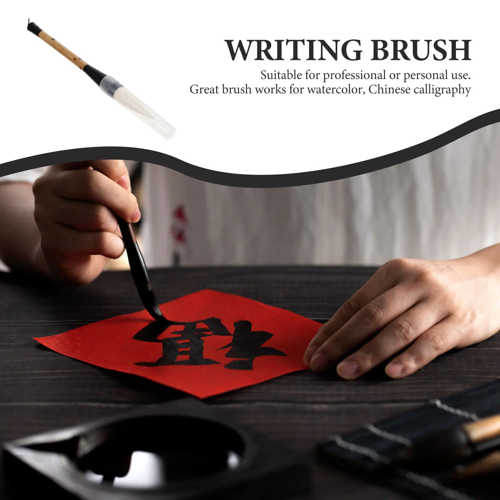 Chinese Calligraphy Brush Premium Smooth Writing Tool For Watercolor Painting Drawing Stroke Practice Multipurpose