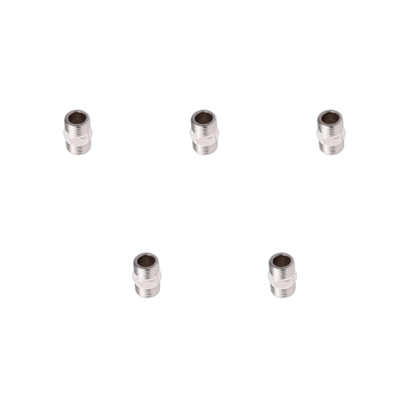 Conector tubería roscado NPT acero inoxidable SS304 con boquilla hexagonal macho 2 macho