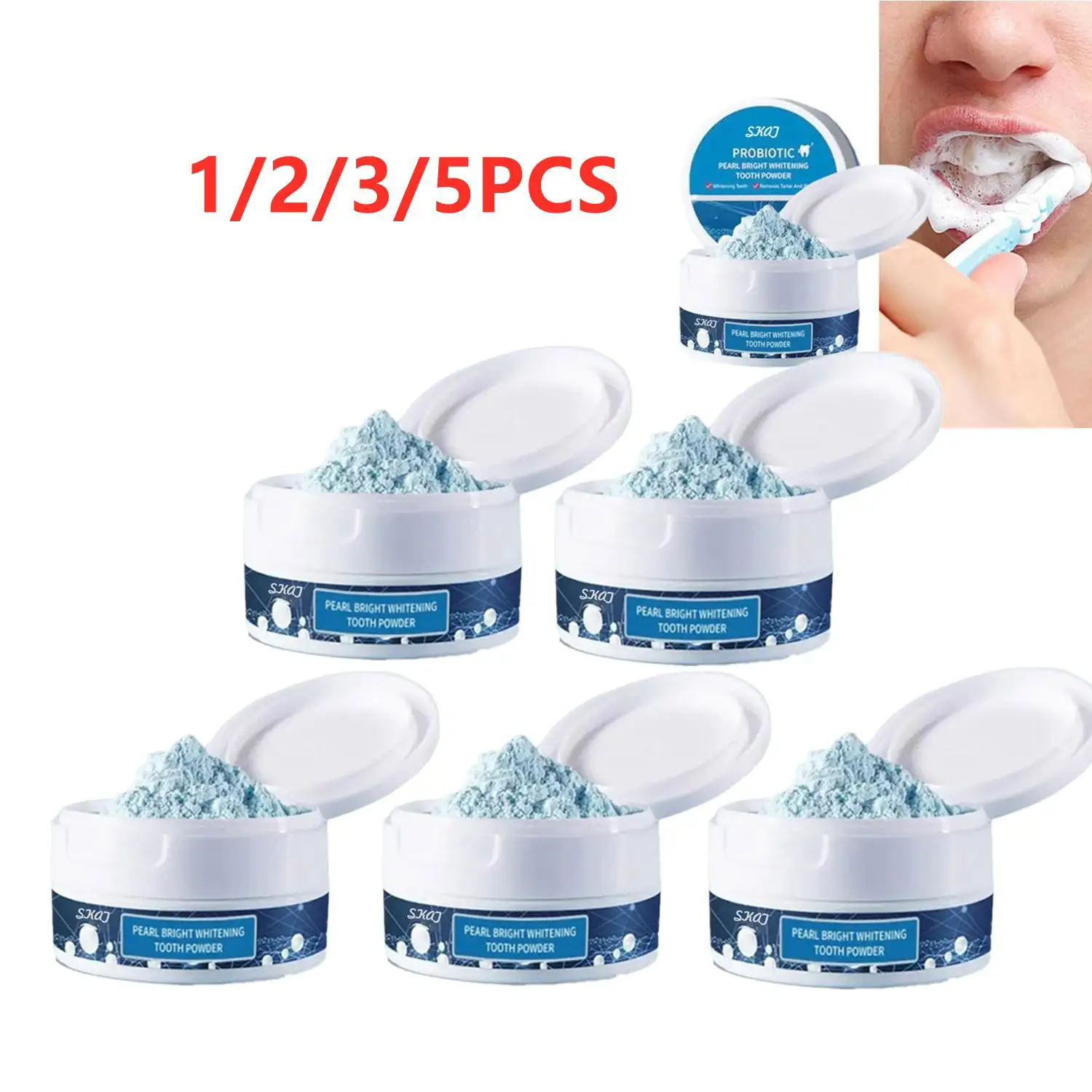 

LOT Teeth Whitening Powder Pearl Essence Remove Stain Natural Dental Toothpaste Against Dental Caries Dental Tooth Cleaning Tool