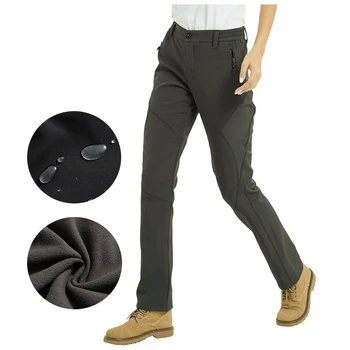 여성용 야외 하이킹 바지, 플리스 슬림 소프트 쉘 스노우 스키 바지, 트레킹 방수 방풍 겨울 Best5 여성용 야외 하이킹 바지, 플리스 슬림 소프트 쉘 스노우 스키 바지, 트레킹 방수 방풍 겨울 Best5