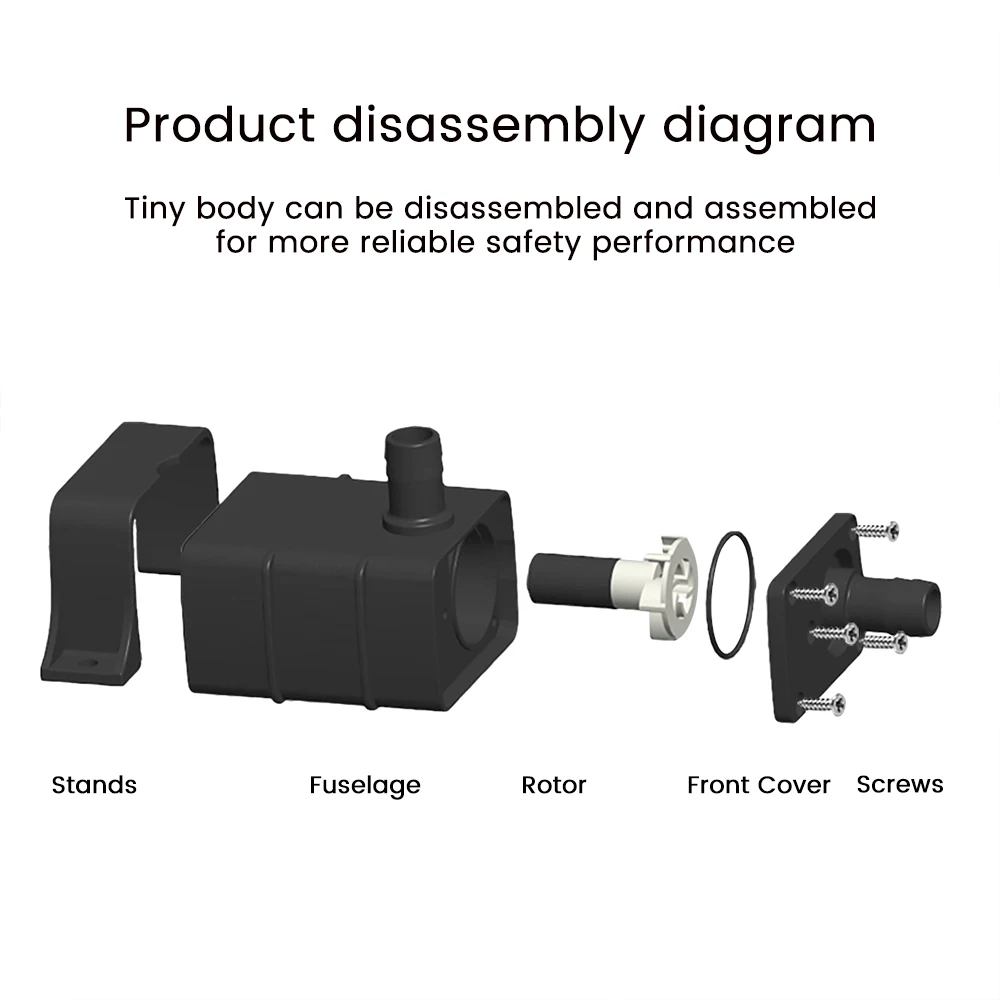 DC12V Submersible Water Pump 600L High Flow Brushless Motor For Aquarium Fountain Garden Solar Powered