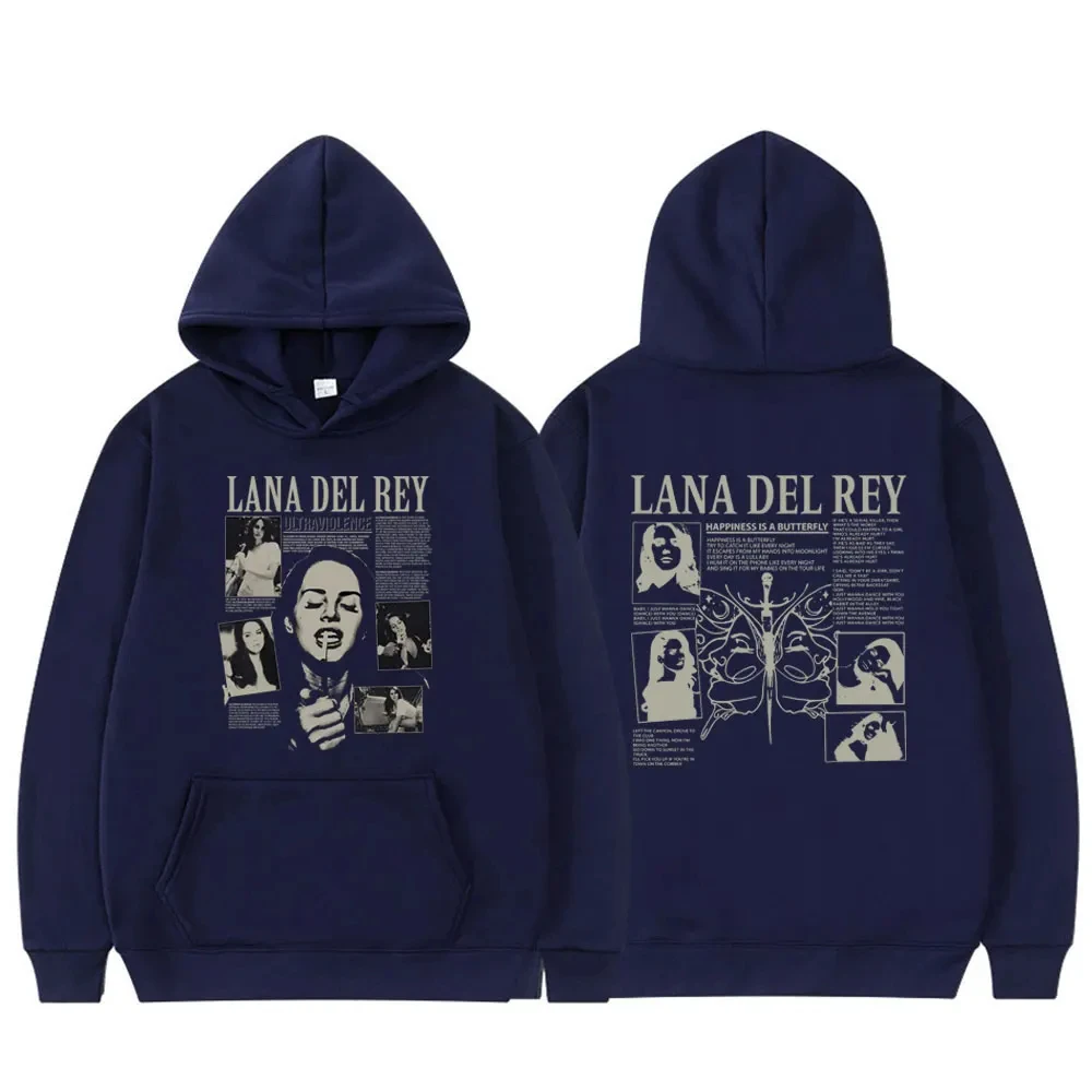 Fashion Singer Lana Del Rey Printed Hoodies Men Woman Oversized Hip Hop Hoodie Sweatshirts Pullovers Unisex Tracksuits Clothing