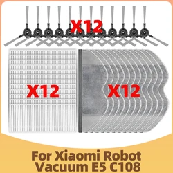 Accessory Set Compatible For Xiaomi Robot Vacuum E5 C108 Side Brush Mop Filter Replacements