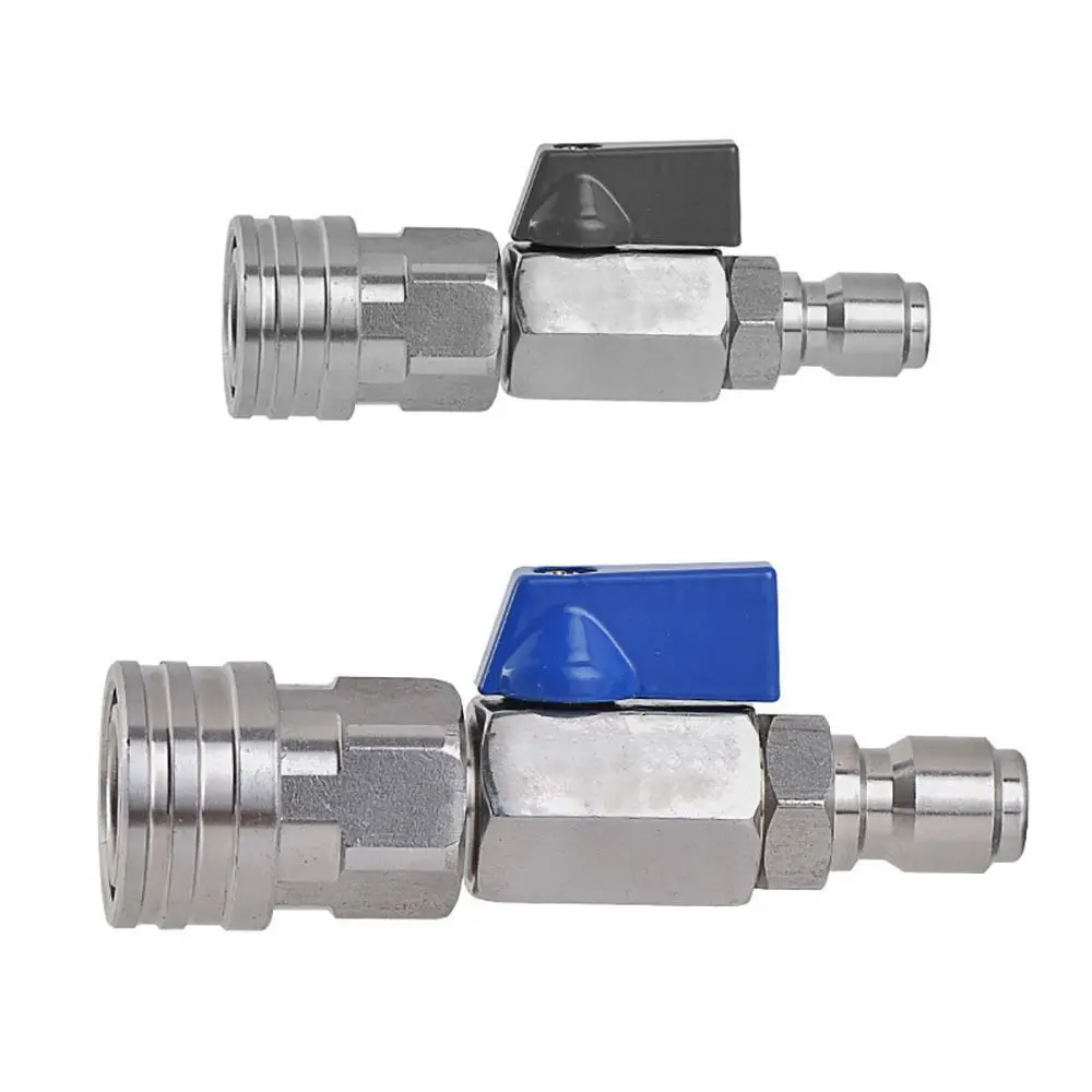 

Stainless Steel Ball Valve Kit Washer Quick Connector Hose Control Valve Water Flow Switch Practical Bathroom Hardware