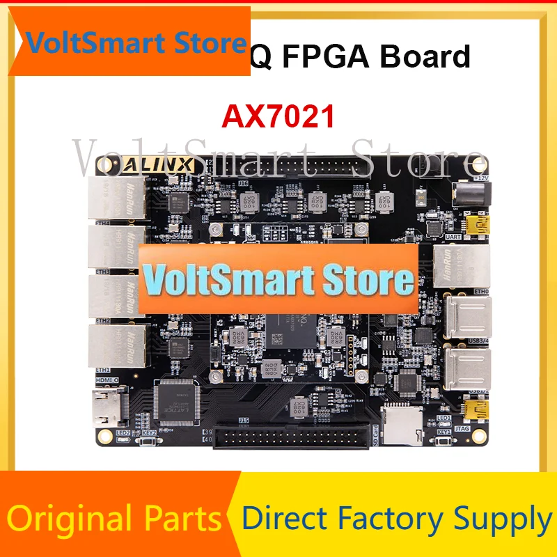 VoltSALINX AX7021: XILINX Zynq-7000 SoC XC7Z020 ARM 7020 SoMs FPGA Board Multiple Gigabit Ethernet