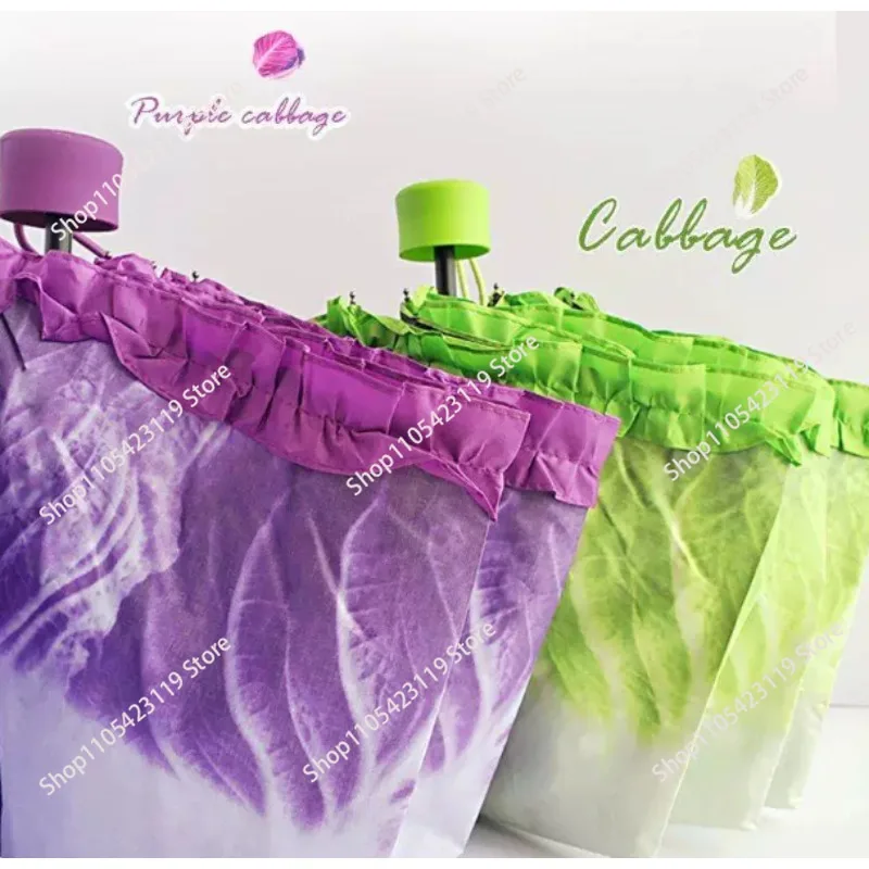 

1pcs Umbrella, female student, cute, red cabbage , folding, sunscreen, sunshade , male , sunny and rainy