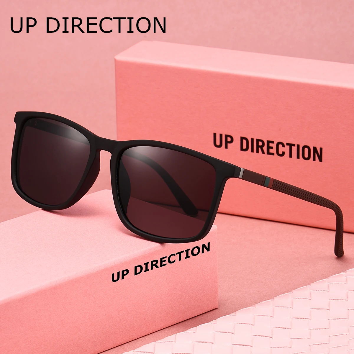 

UP Direction, классические повседневные женские поляризационные солнцезащитные очки в классическом повседневном стиле, базовая оправа в коробке для путешествий, пляжа, горячей вечеринки, мужские очки для вождения