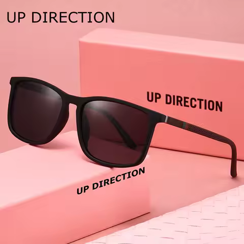 UP Direction Classic Casual Style Women's Polarized Sunglasses Basic Box Frame Travel Beach Hot Party Men's Glasses Driving