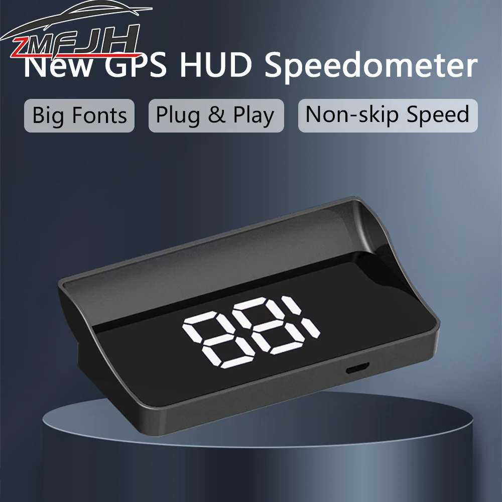 Digital GPS Windshield Projector Car Speedometer KMH Head Up Display Big Fonts Speed Meter With White/Green Light Customized