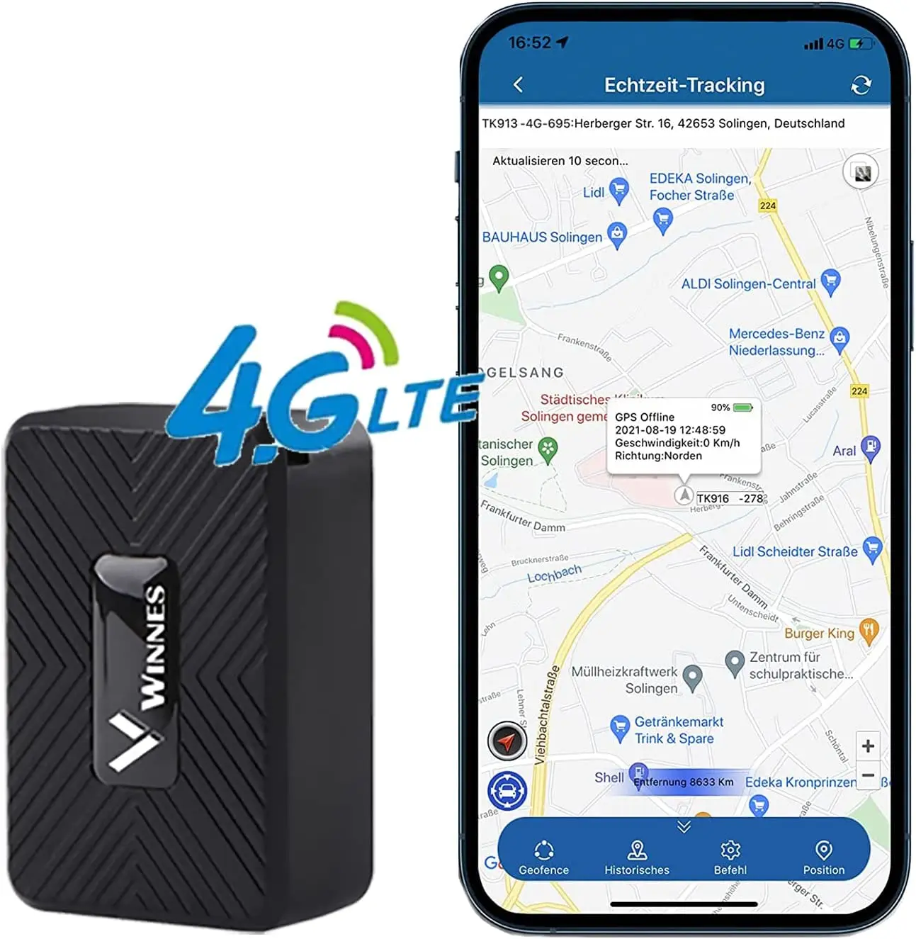 TKSTAR Gps Mini 2g/4g TK913 New Portable GPS Locator Magnetic Small Size tracker 4G LTE tracker  Gps Tk913