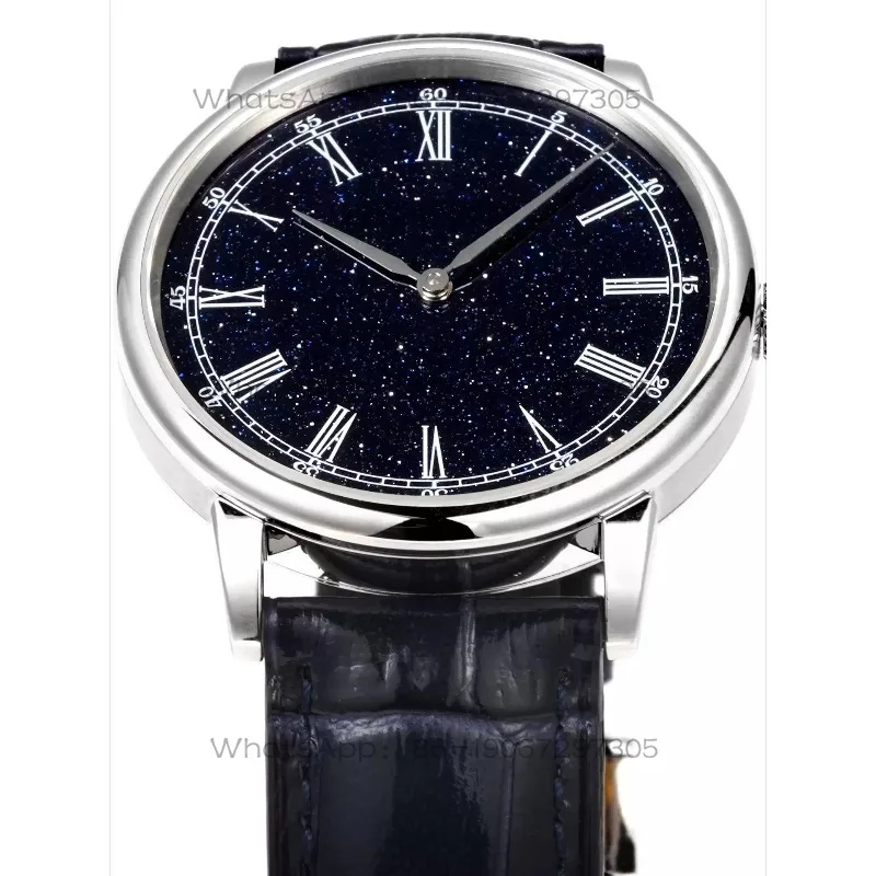 Natural blue sand plate men's mechanical watch 38mm literary light luxury star watch