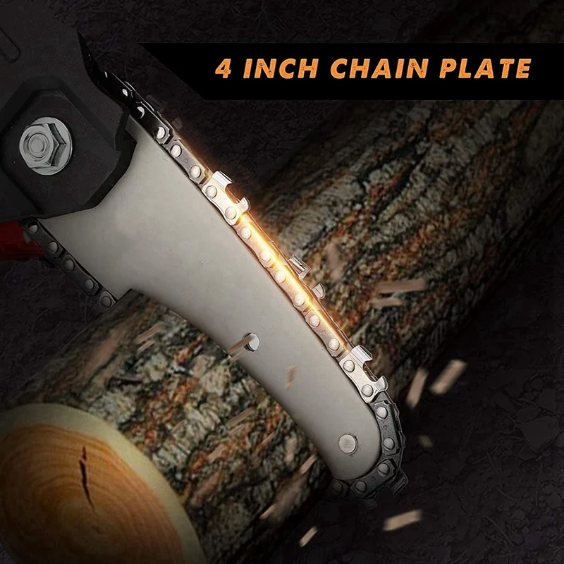 DTA5 4 Inch Mini Chainsaw Guide Plate Replacement Bar, Chainsaw Parts Accessories for Cordless Mini Chainsaw 4Pcs
