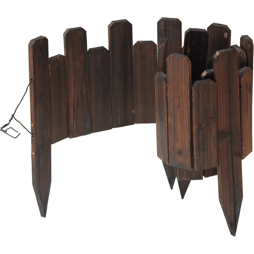 

HOME Garden Edging Border Landscape Garden Fence Wood Fence Border for Yard Patio Path Decorative Landscape Edging