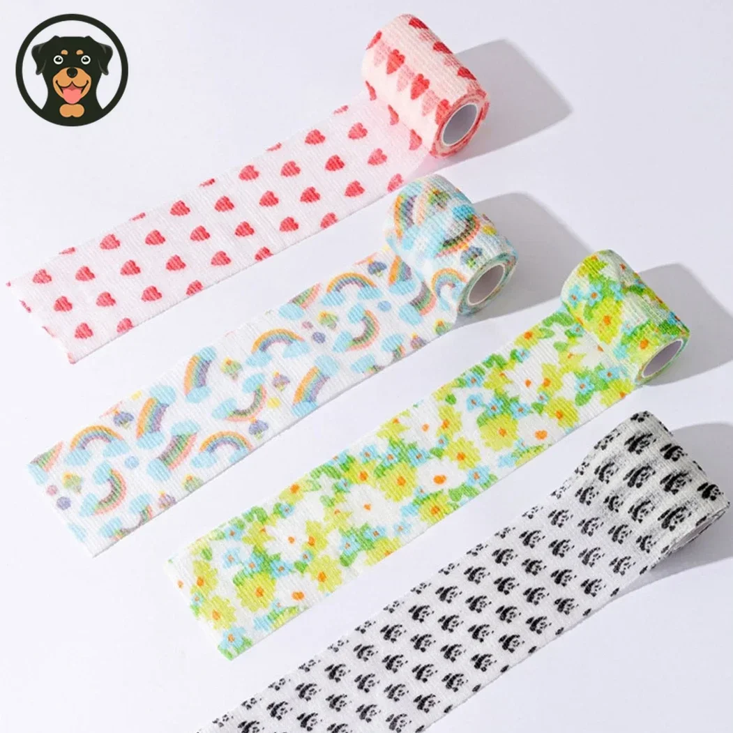 Bandages élastiques respirants pour animaux de compagnie, bande de sport rétractable, couvre-pieds de poulet, chaussures pour chat et chien,