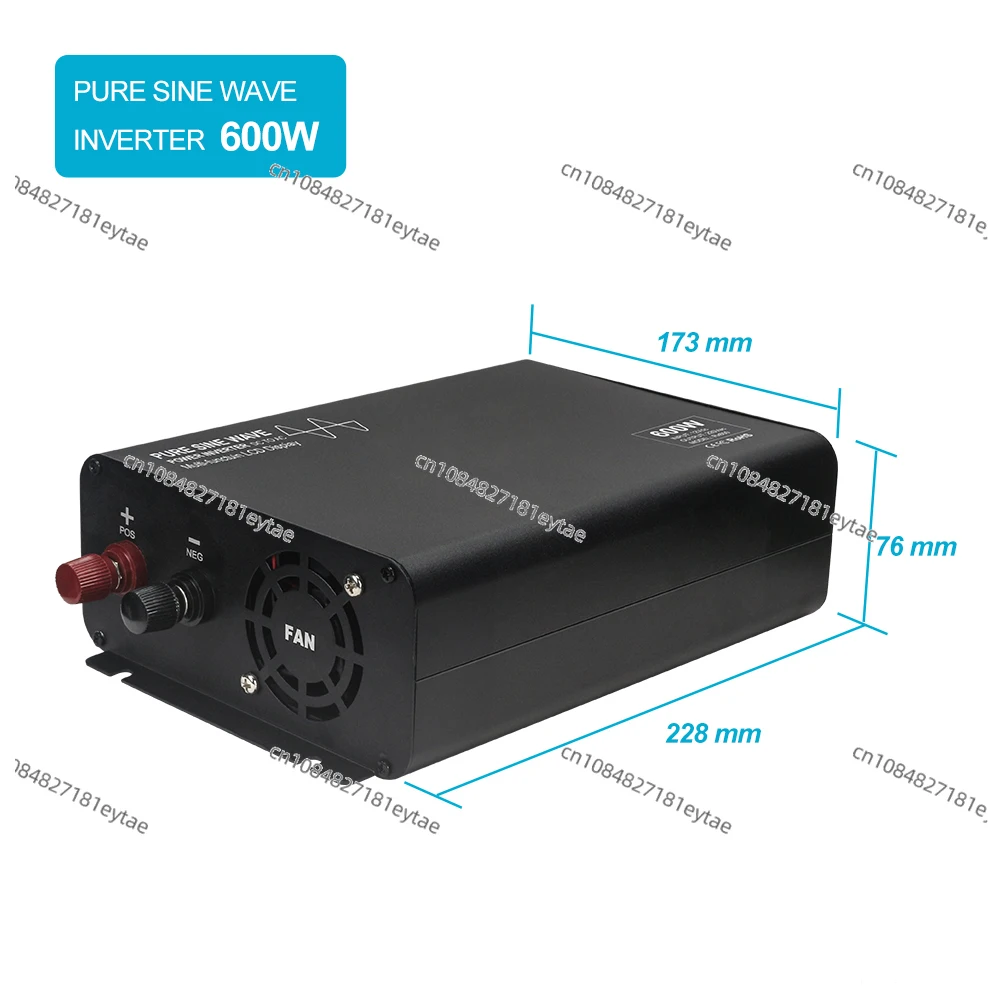 600W Pure Sine Wave Inverter 12V 24V 48V 110V 220V Single DC/AC Inverters for Gird Solar