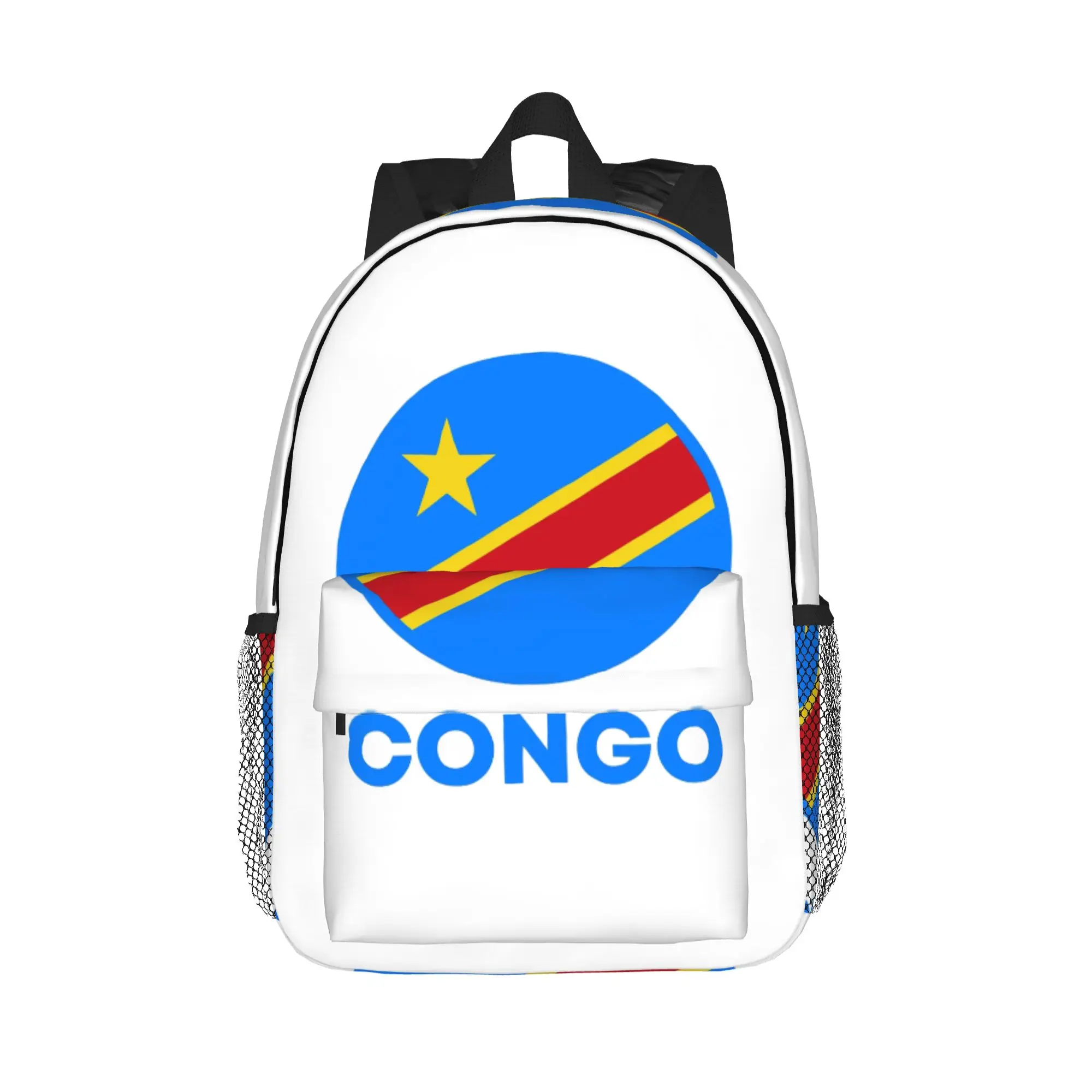 Flag Of Congo Kinshasa Flag Of Zaire Backpack Hot Sale Daypack  Boys Girls BookBag Shoulder Bags for Men Women School Bag