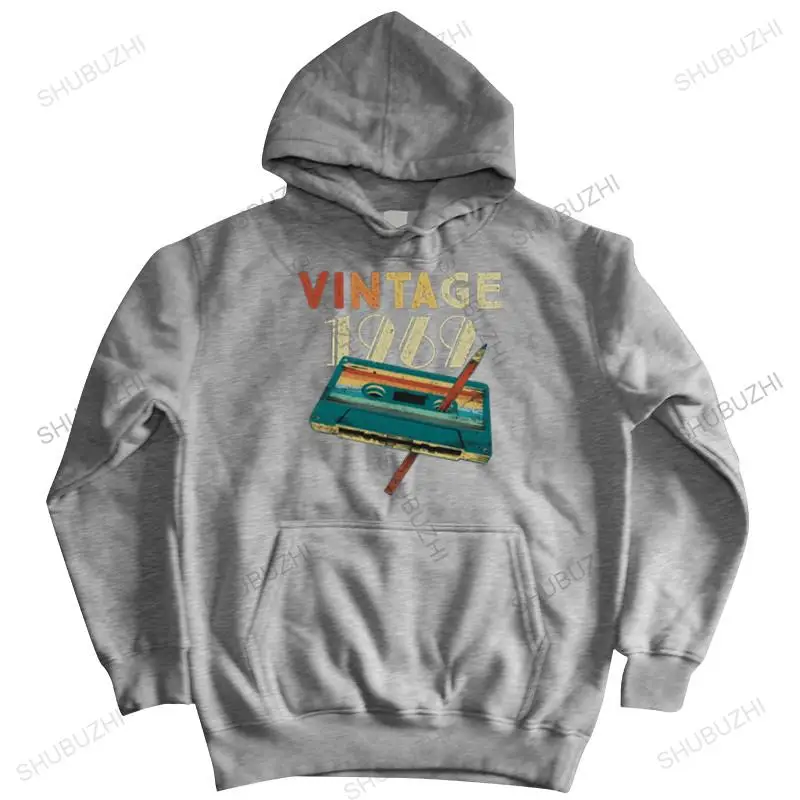 

cotton sweatshirt male hoodies Men'S Vintage 1969 Music Cassette 50Th Birthday Gifts 50 Years Old men autumn winter zipper