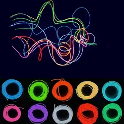 Elastyczne światło neonowe 1M/2M/3M/5M EL Wire Led Neon Dance Party Atmosphere Decor Lamp RopeTube Wodoodporna wielokolorowa taśma LED Czerwona