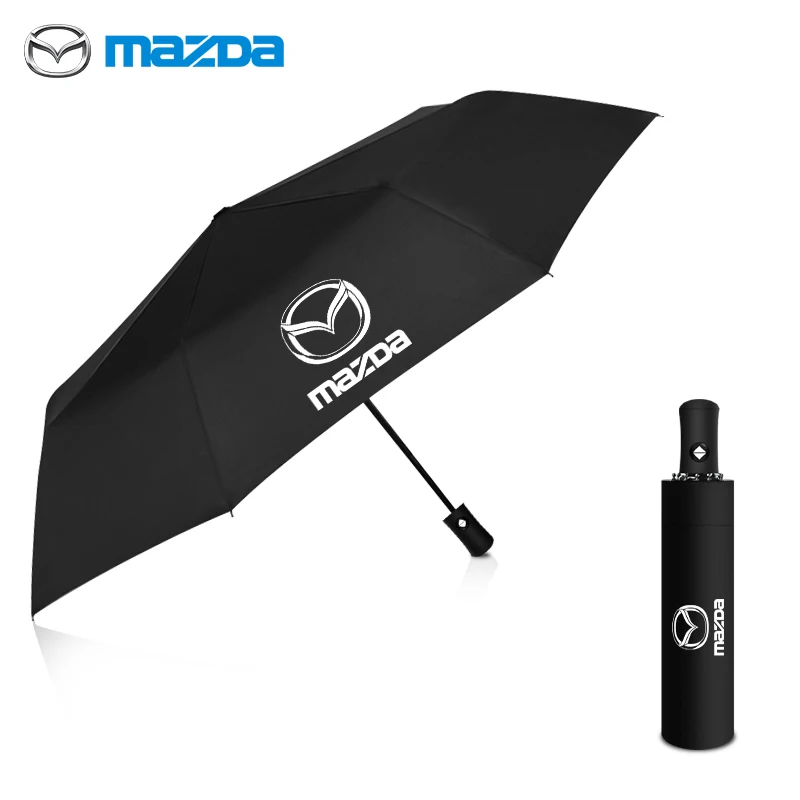 Car Automatic Business Folding Umbrella Accessories For Mazda 3 6 BL BM CX3 CX-5 CX5 KE KF CX7 CX9 MX5 Car styling accessories