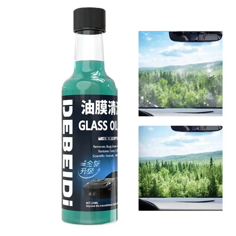 

150ml Car Glass Oil Film Remover Window Cleaner Auto Windshield Oil Film Removal Agent Anti Freeze for Car Glass Maintenance